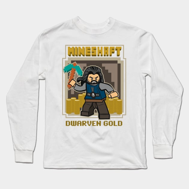 Mineshaft - Dwarf Gold Long Sleeve T-Shirt by PatrickScullin